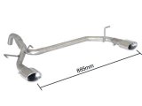 Ragazzon Stainless Steel Sports Exhaust Left/Right Oval 115x70mm Tail Pipes Fiat 500 0.9 Twinair Turbo
