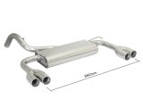 Ragazzon Stainless Steel Sports Exhaust Left/Right Round 2x70mm Tail Pipes Fiat 500 1.2 Sport