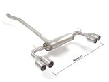 Ragazzon Stainless Steel Sports Exhaust with 2x80mm Round Tail Pipe Jeep Renegade
