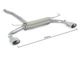 Ragazzon Stainless Steel Sports Exhaust with Oval Tail Pipe 115x70mm Fiat 500X with Pop, Pop Star, Lounge Bumper