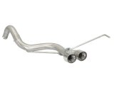 Ragazzon Stainless Steel Exhaust Pipe without Silencer and Central 2x80mm Sports Line Tail Pipes Abarth 500/595/695 1.4 T-Jet