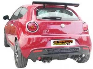 Ragazzon Stainless Steel Sports Exhaust with Sport Line 2x70mm Tail Pipes Alfa Mito