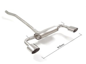 Ragazzon Stainless Steel Sports Exhaust with Oval Sport Line Tail Pipe 135x90mm Jeep Renegade