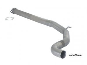Ragazzon Stainless Steel Oversize 70mm Centre Exhaust without Silencer Grande Punto/EVO Abarth