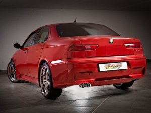 Ragazzon Stainless Steel Oversize 70mm Sports Exhaust with Round 2x70mm Staggered Tail Pipes Alfa 156 GTA