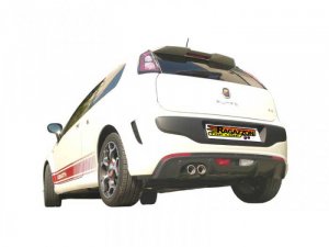 Ragazzon Stainless Steel Sports Exhaust with Round 2x80mm Tail Pipe Grande Punto/EVO Abarth
