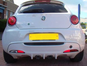 Ragazzon Stainless Steel Sports Exhaust Duplex with 2x90mm Sport Line Tail Pipes (Alfa Mito)