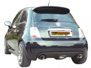 Ragazzon Stainless Steel Sports Pipe without Silencer and 102mm Sports Line Tail Pipes Abarth 500/595/695 1.4 T-Jet