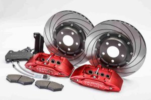 Tarox Brake Conversion Kit Front with 8 Pot Calipers and 330x26mm 2-piece Bespoke Discs Fiat/Abarth 124 Spider