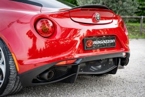 Ragazzon Sports Exhaust  with 100mm Black Carbon Shot Tail Pipes  Alfa 4C